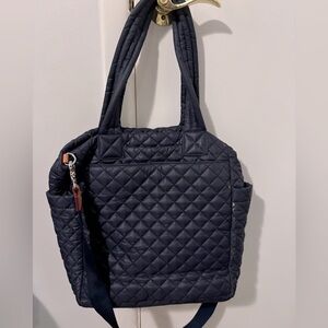 MZ Wallace large Dawn tote in Navy - with crossbody strap